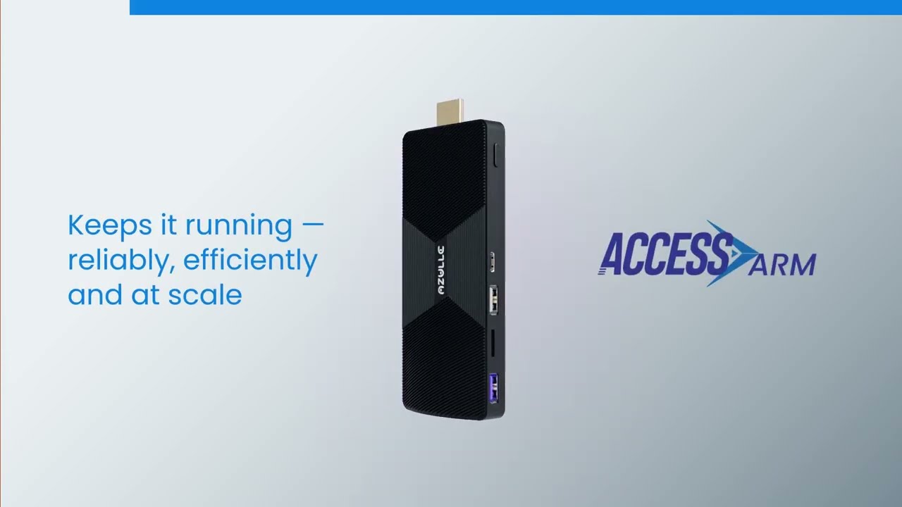 Azulle Access ARM | Fanless Mini PC Stick with Android 14 & Linux Support