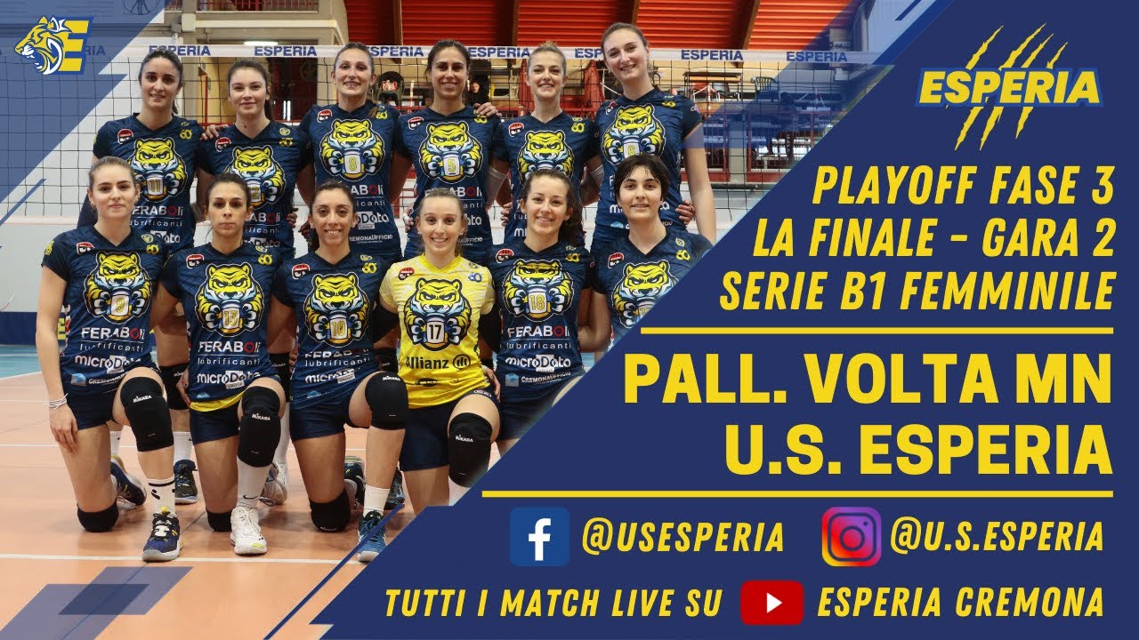 #SerieB1F LIVE - Pallavolo Volta Mantovana vs U.S. Esperia