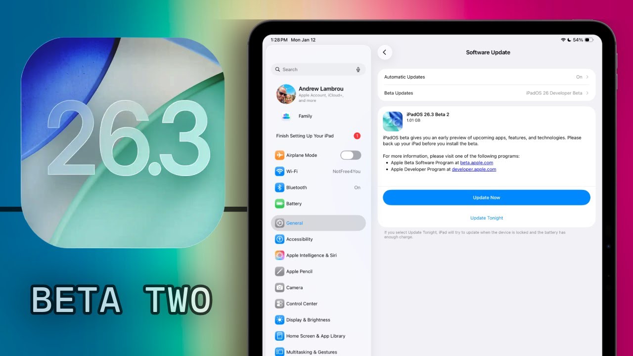 Наконец-то вышла бета-версия iPadOS 26.3 Beta 2 &mdash; улучшена производительность и снижено время авт...