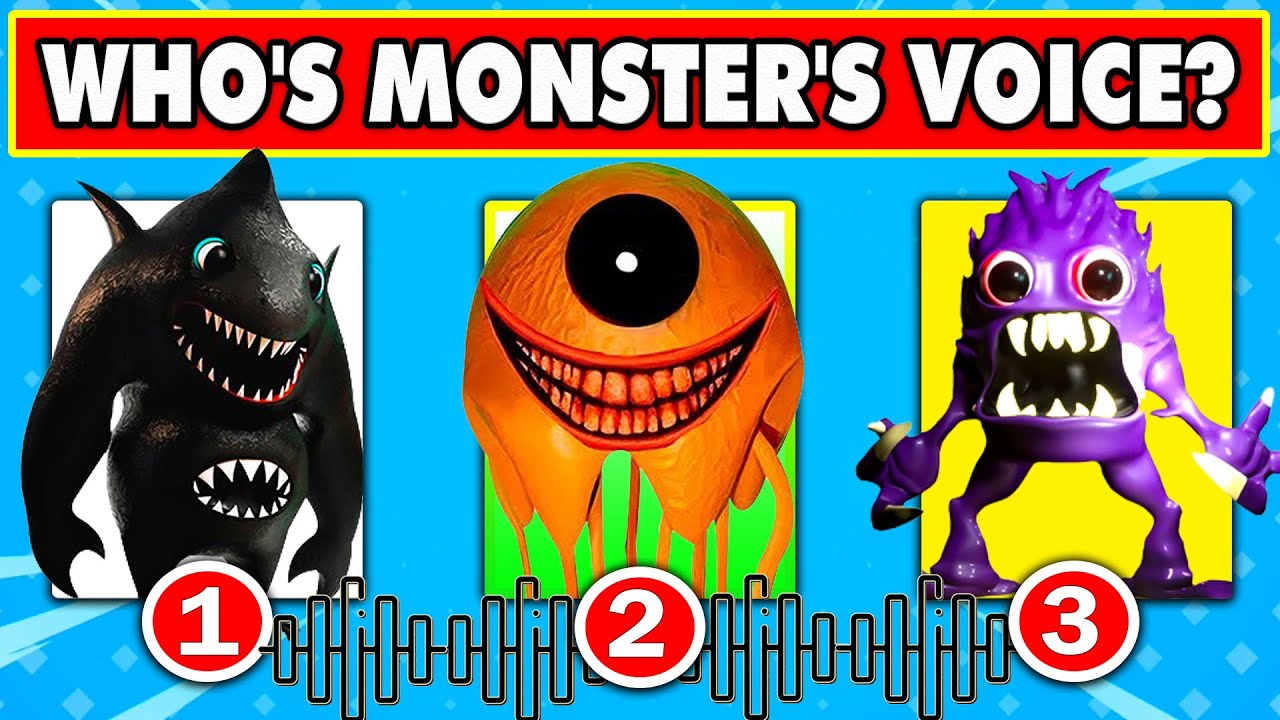 Guess The MONSTER'S VOICE? (GARTEN OF BANBAN) SHARKY CLEE, HUNTER TIM, BANBAN, COACH PICKLES | Quiz