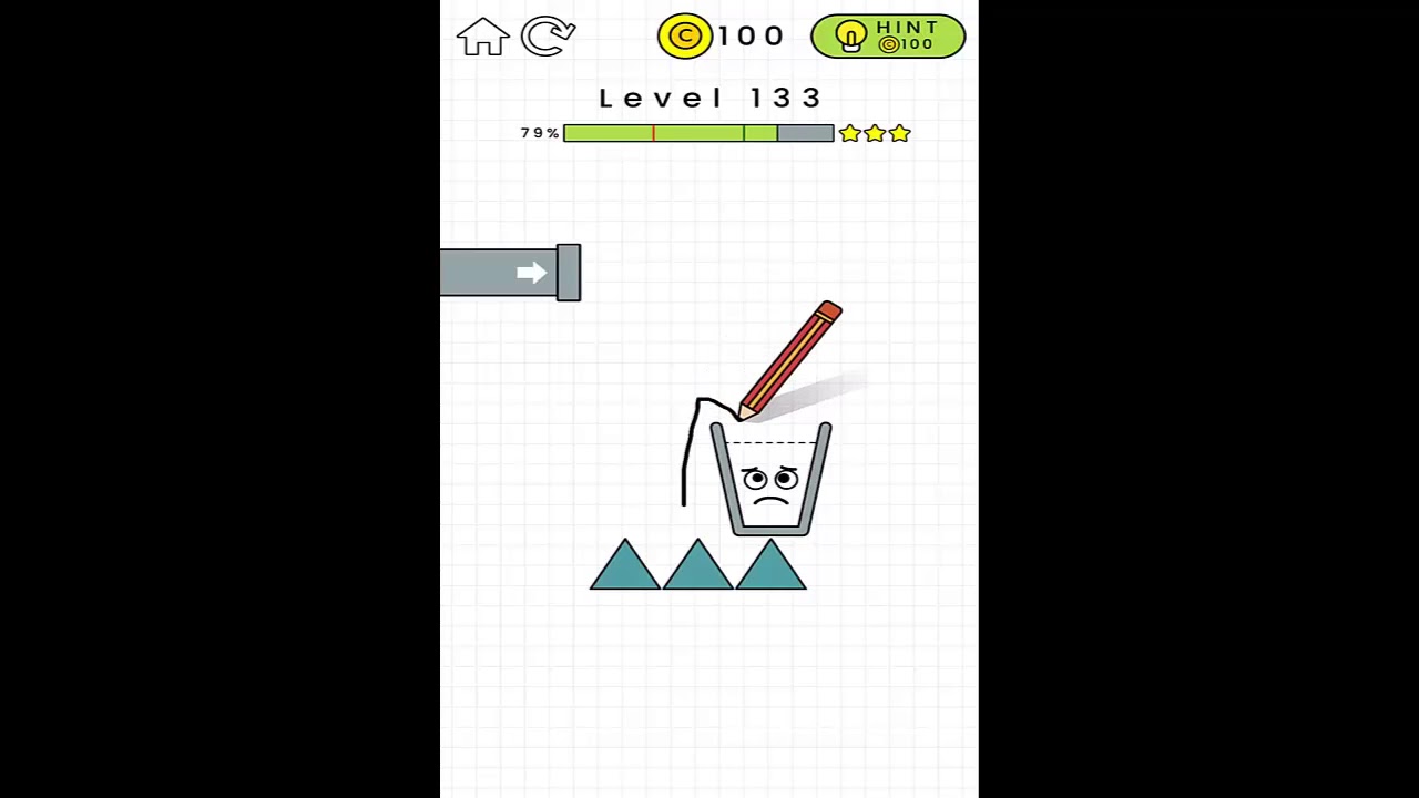 Happy Glass Level 133. 3 Stars Walkthrough
