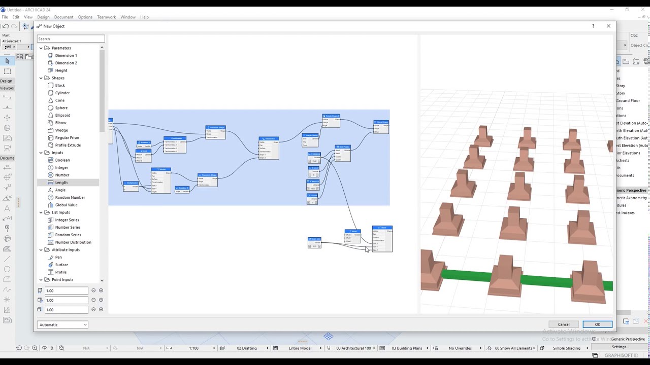 PARAM-O Archicad 24 -  Shallow Foundation Grid (Tutorial)