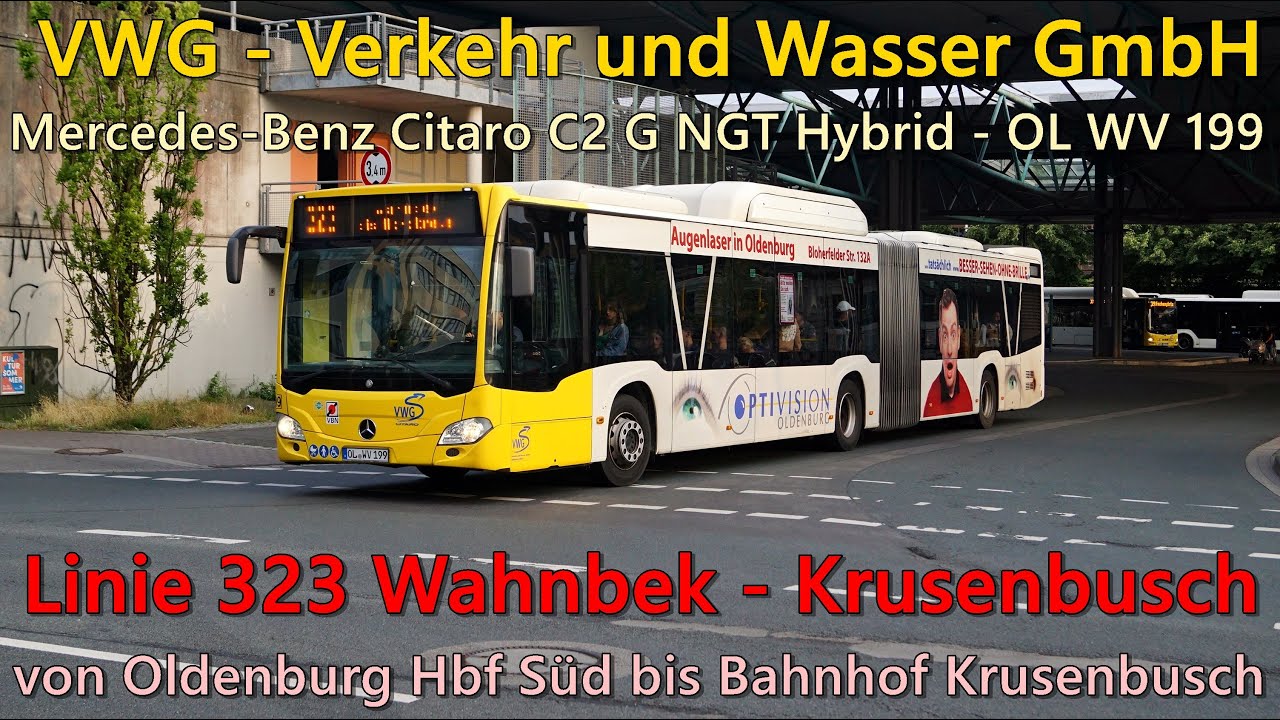 [Sound] Bus Mercedes-Benz Citaro C2 G NGT Hybrid der VWG (Verkehr und Wasser GmbH) - OL WV 199