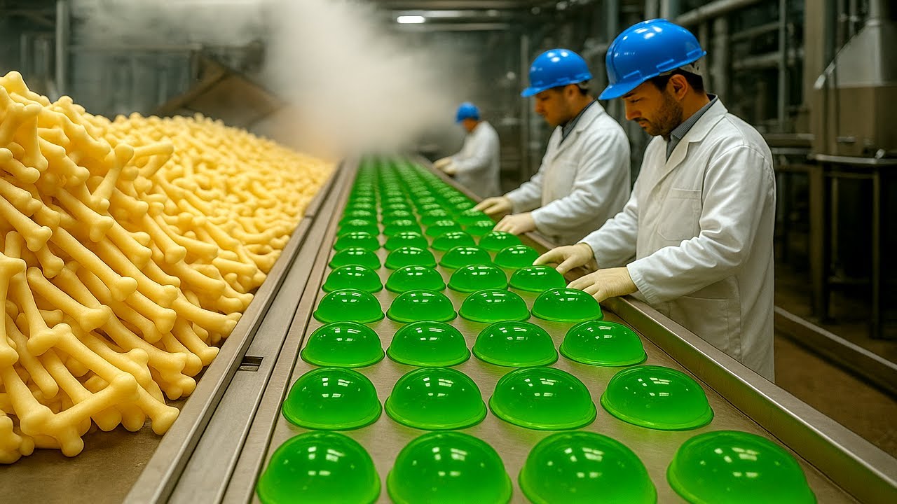 C&oacute;mo Se Hace la Gelatina en la F&aacute;brica 🍮 | El Secreto de Su Producci&oacute;n