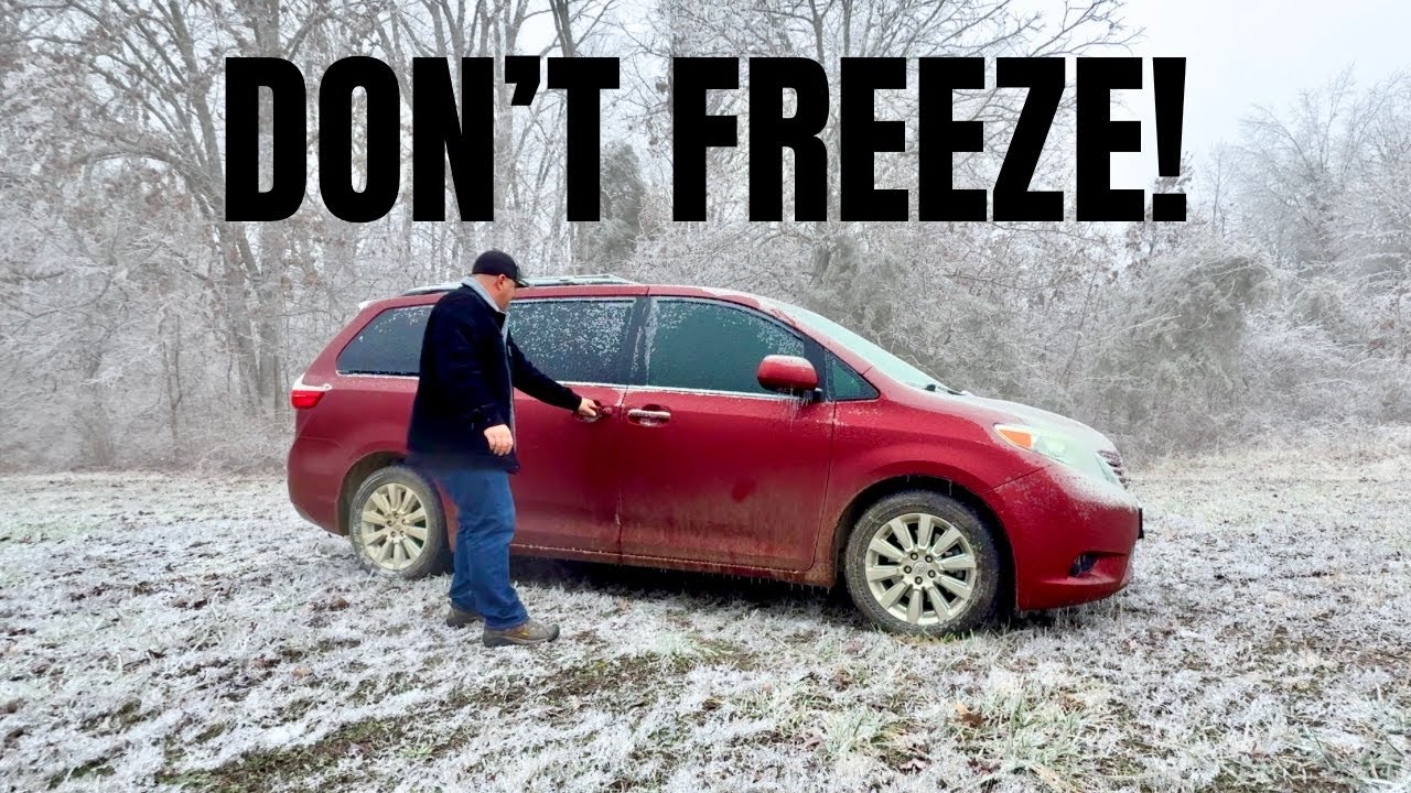 CHEAP Diesel Heater vs. FROZEN Minivan Camper - Surprising Results!