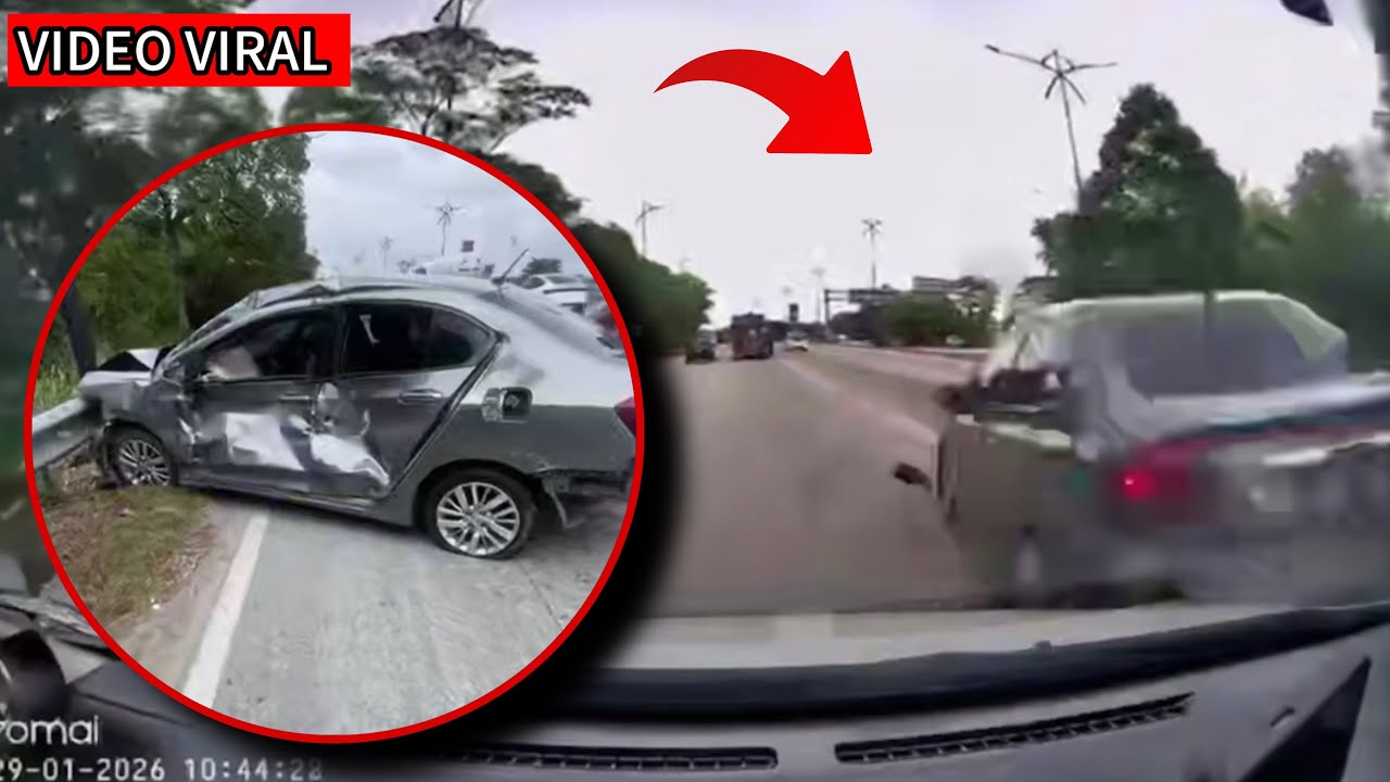 KEJADIAN DI LEBUHRAYA PASIR GUDANG,TENGOK APA BERLAKU.