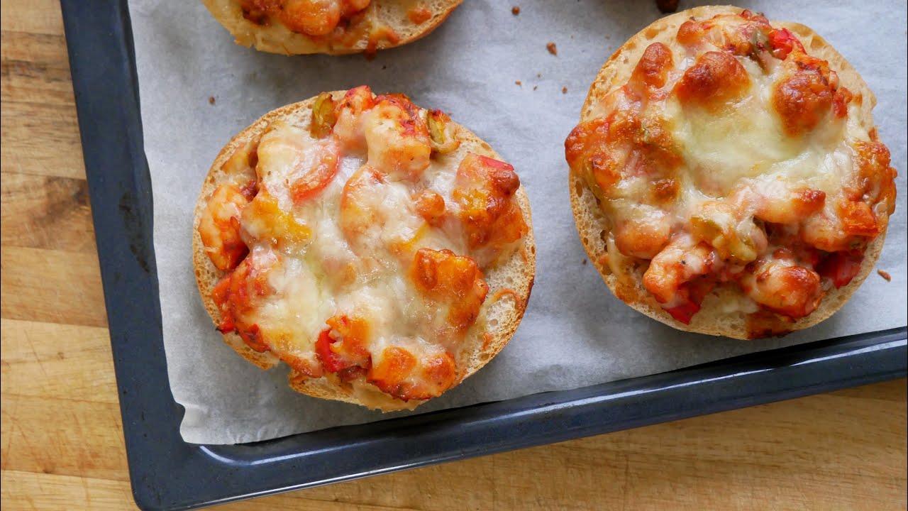 Schnelle Paprika Garnelen Brötchen mit Käse Überbacken (Rezept) || Easy Shrimp & Pepper Bread Roills