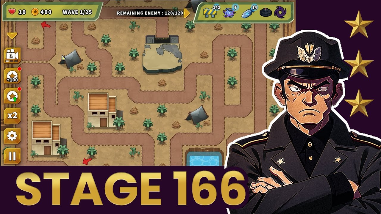 Turret Defense King - Stage 166 Playthrough