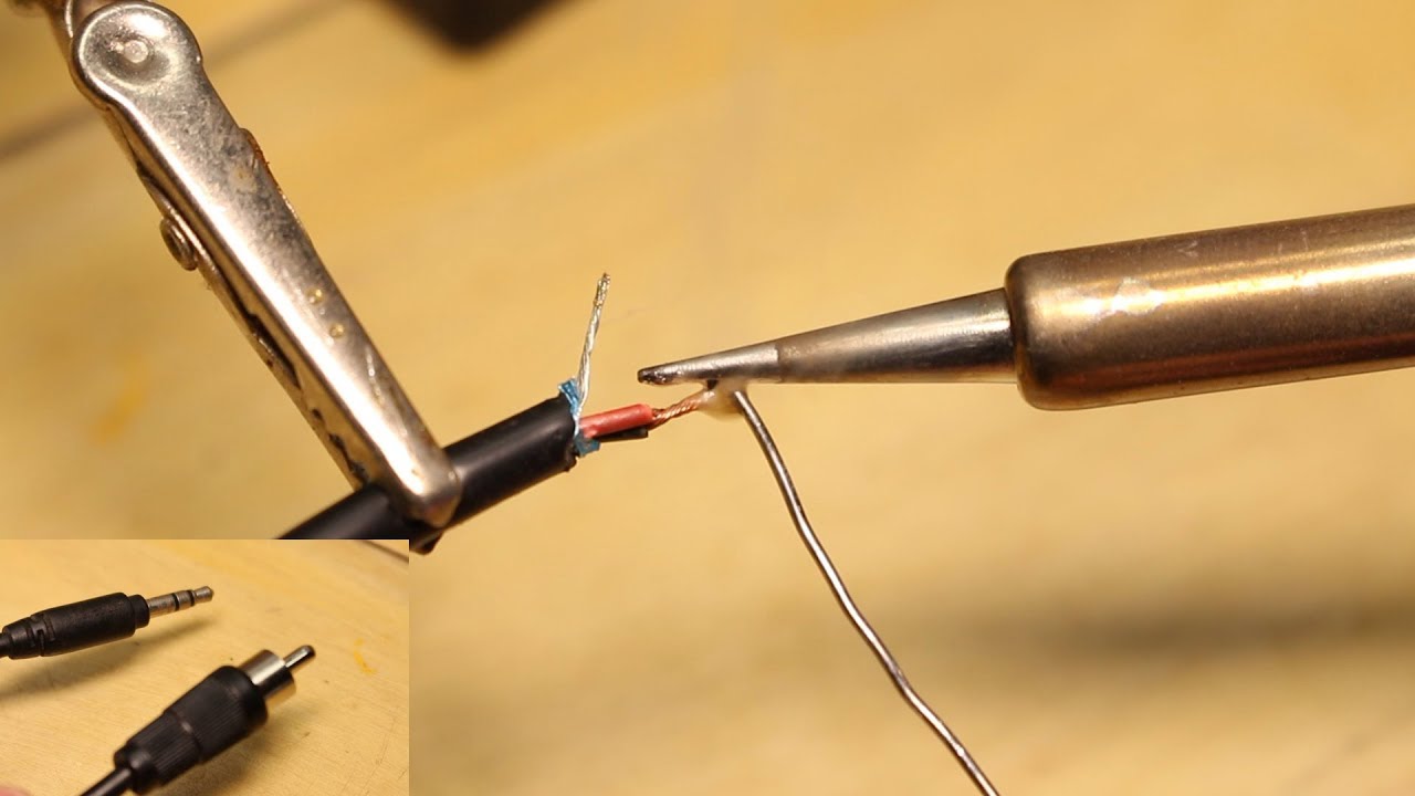 Soldering Basics- Simple mono RCA to stereo 3.5mm cable