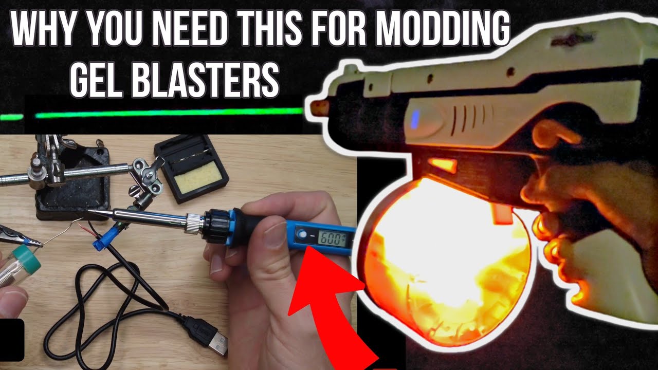 MOD GEL BLASTERS with this CHEAP SOLDERING IRON (for glow tracer, motor, battery mods, & repairs)
