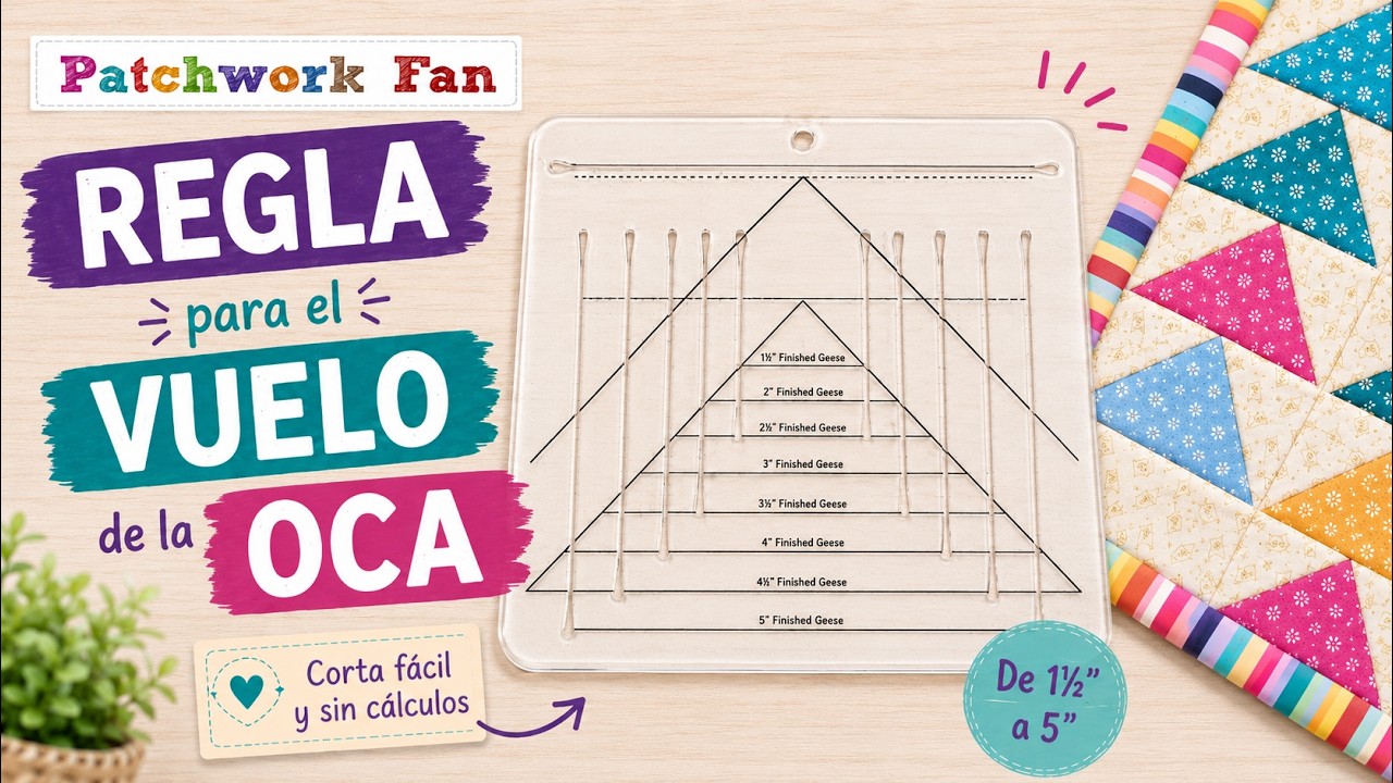 Cómo usar la regla VUELO DE LA OCA de Patchwork - Curso de Reglas #8