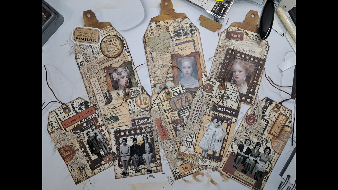 Tags aus gestempeltem Masteboard
