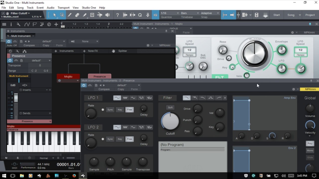 Изучите Studio One 3 | Работа с несколькими инструментами
