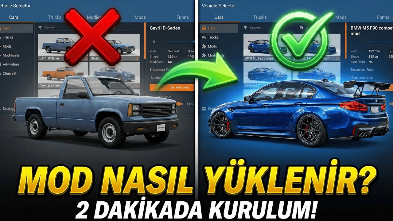 BEAMNG DRIVE ARABA MODU NASIL YAPILIR? (2026 Güncel - En Basit Yöntem)