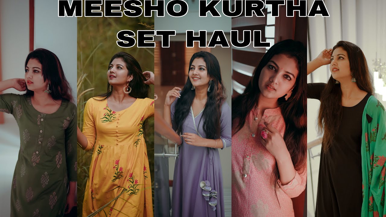 Meesho kurtha set haul | Affordable kurtha set look book | Meesho Haul