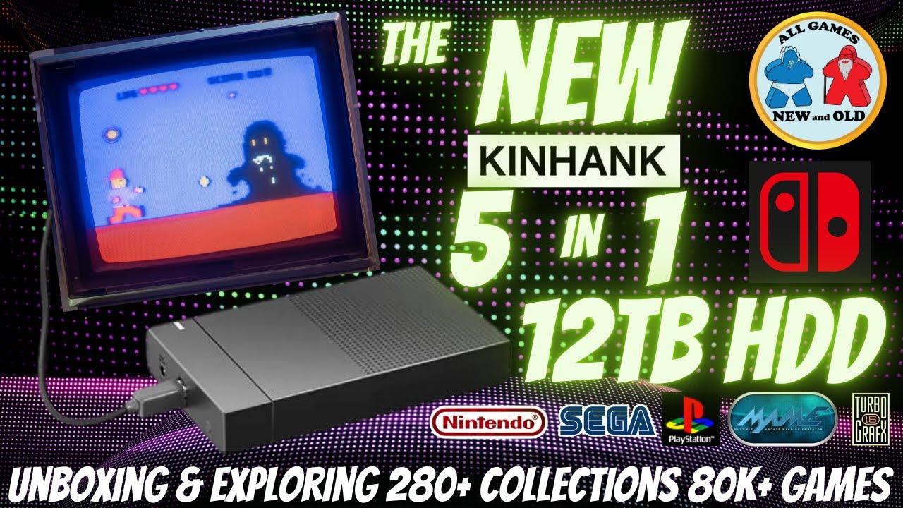 The NEW Kinhank 5 in 1 12TB HDD (Unboxing and Exploring 280+ Collections and 80k+ Games!)