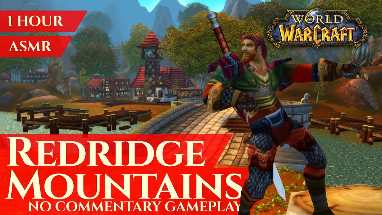Classic WoW Redridge Mountains, Gameplay, No Commentary ASMR (1 hour, 4K, World of Warcraft Vanilla)