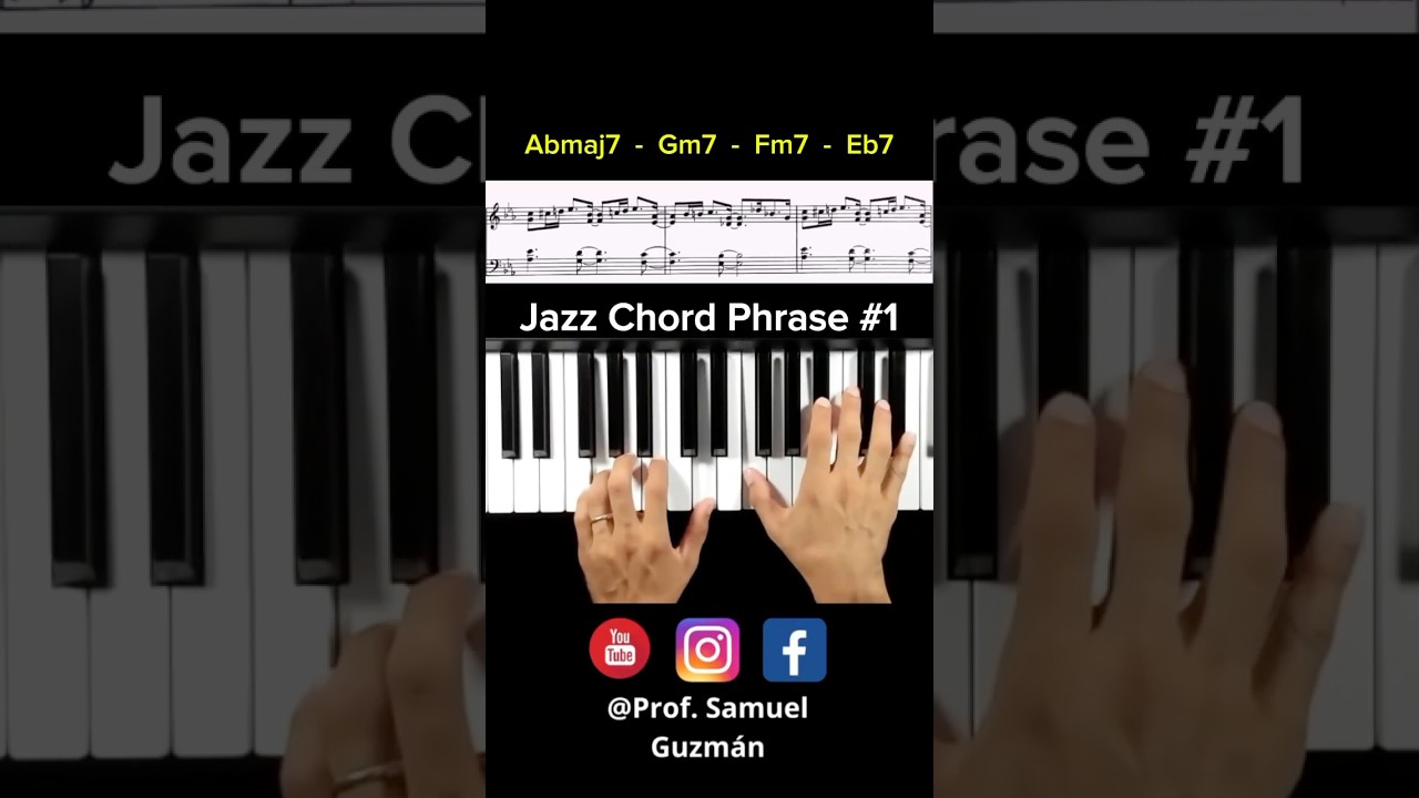 😻 Hermoso DESCENSO + Adornos CROM&Aacute;TICOS en Eb -  Progresi&oacute;n de Jazz #1