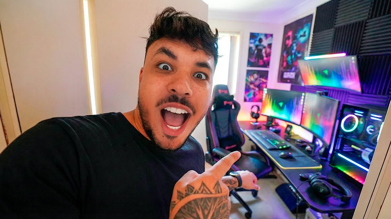 DEI UM QUARTO GAMER PRO BRUNO NA MANSÃO ASSOMBRADA