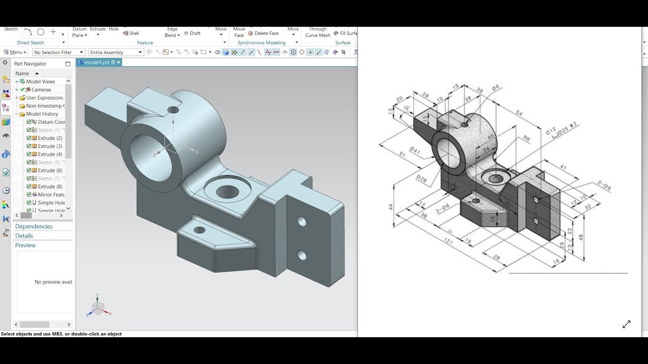 NX 12 Tutorial  #1 | 3D Modeling Design Basic
