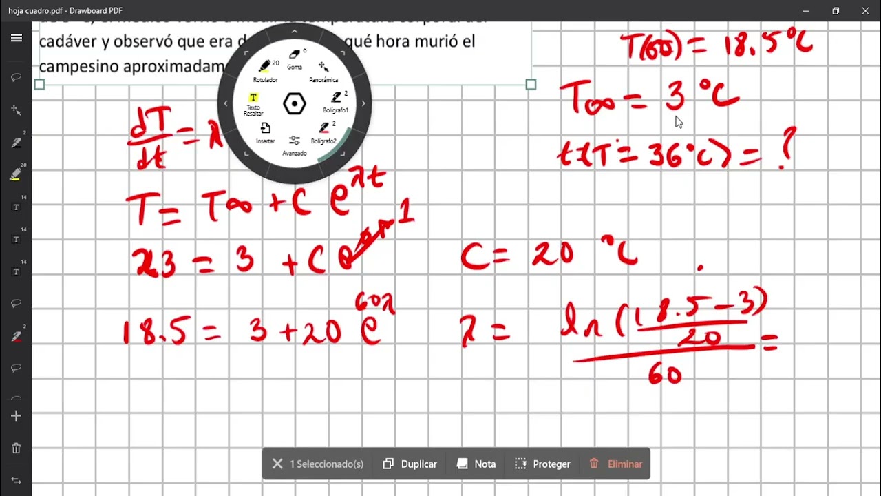 23c Ley de temperaturas de Newton Ej3