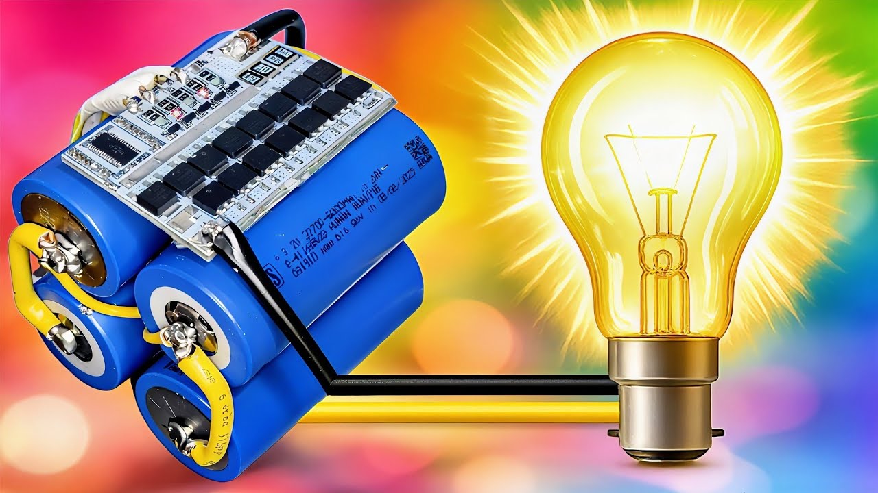 6Ah LiFePO4 32700 Battery Backup Test 🔋 | 100 Watt Bulb | 100% to 0% Real Time Test