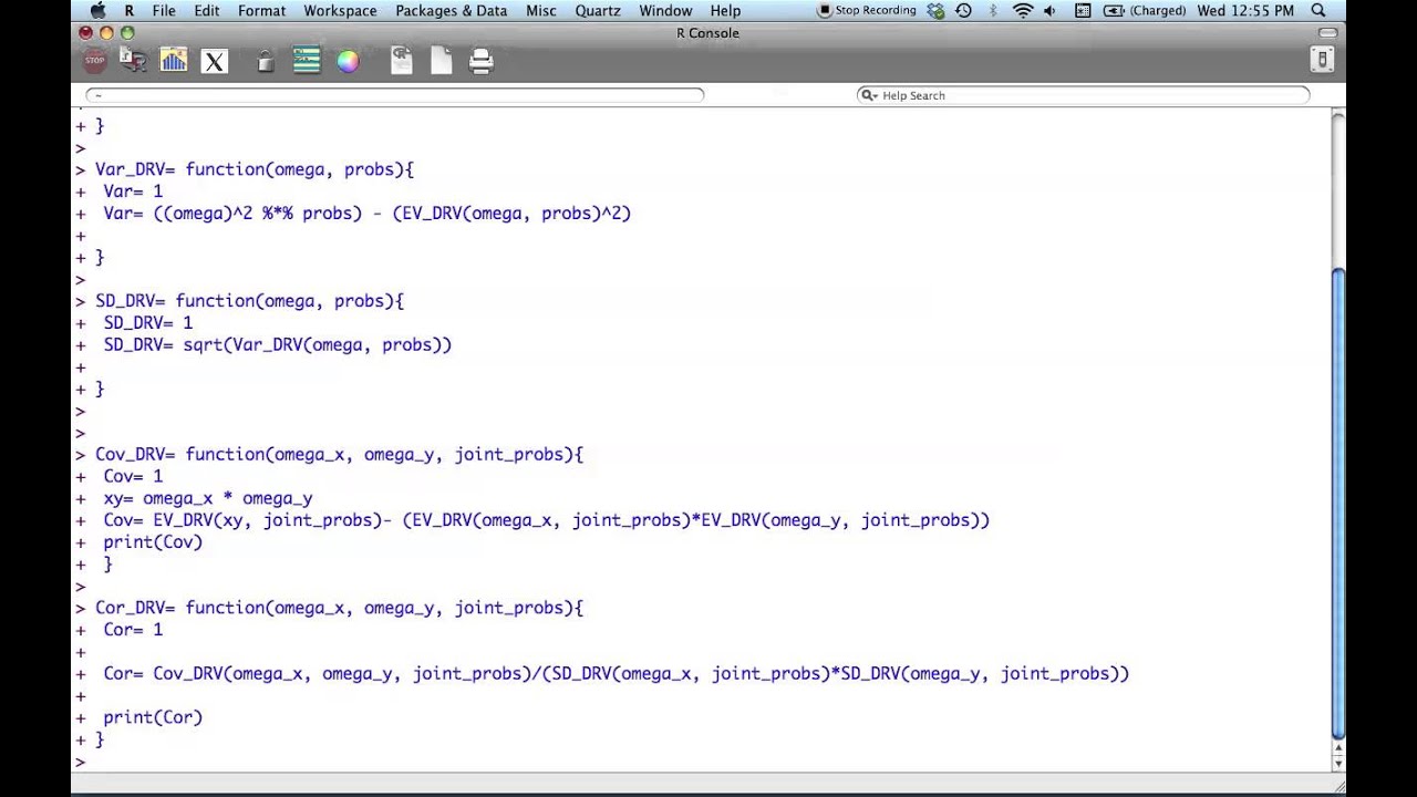 covariance and correlation of jointly distributed discrete random variables
