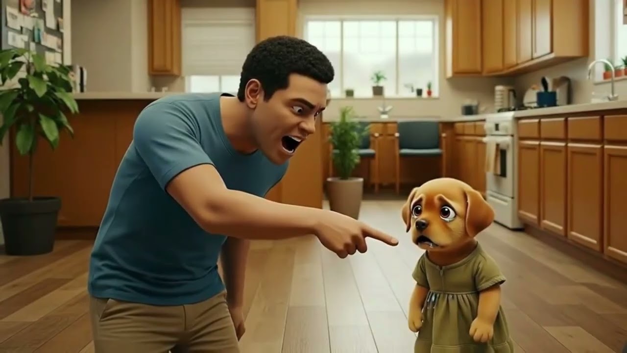 The poor puppy set off on a journey with his sister, but he became separated from her on the train.