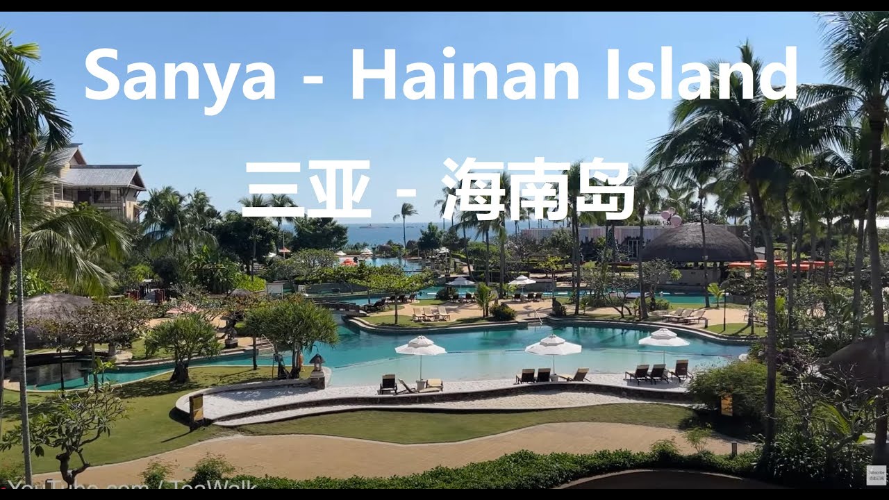 Sanya Yalong  Bay  Hotel  Walk  4K｜Hilton Hotel｜Ritz-Carlton Hotel｜St. Regis Hotel｜Swimming Pool