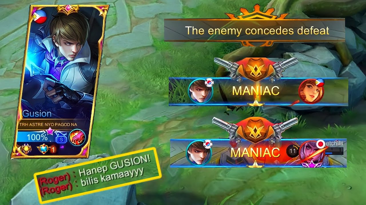 NO SKIN GUSION = ENEMY AUTO SURRENDER + 2x MANIAC | Astre | MLBB