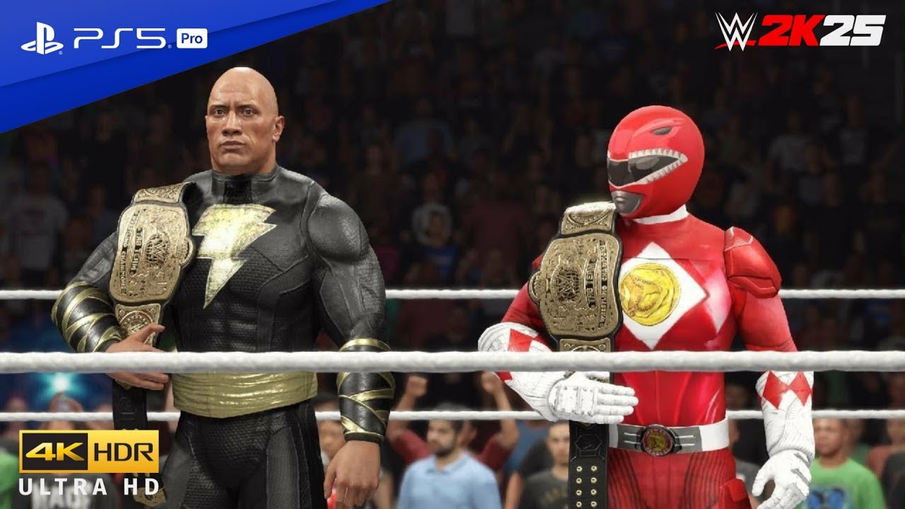 WWE 2K25 - Black Adam - Power Ranger Red Vs Roman Reigns - Sub Zero |April 9, 2025 LIVE | 4K UHD HDR