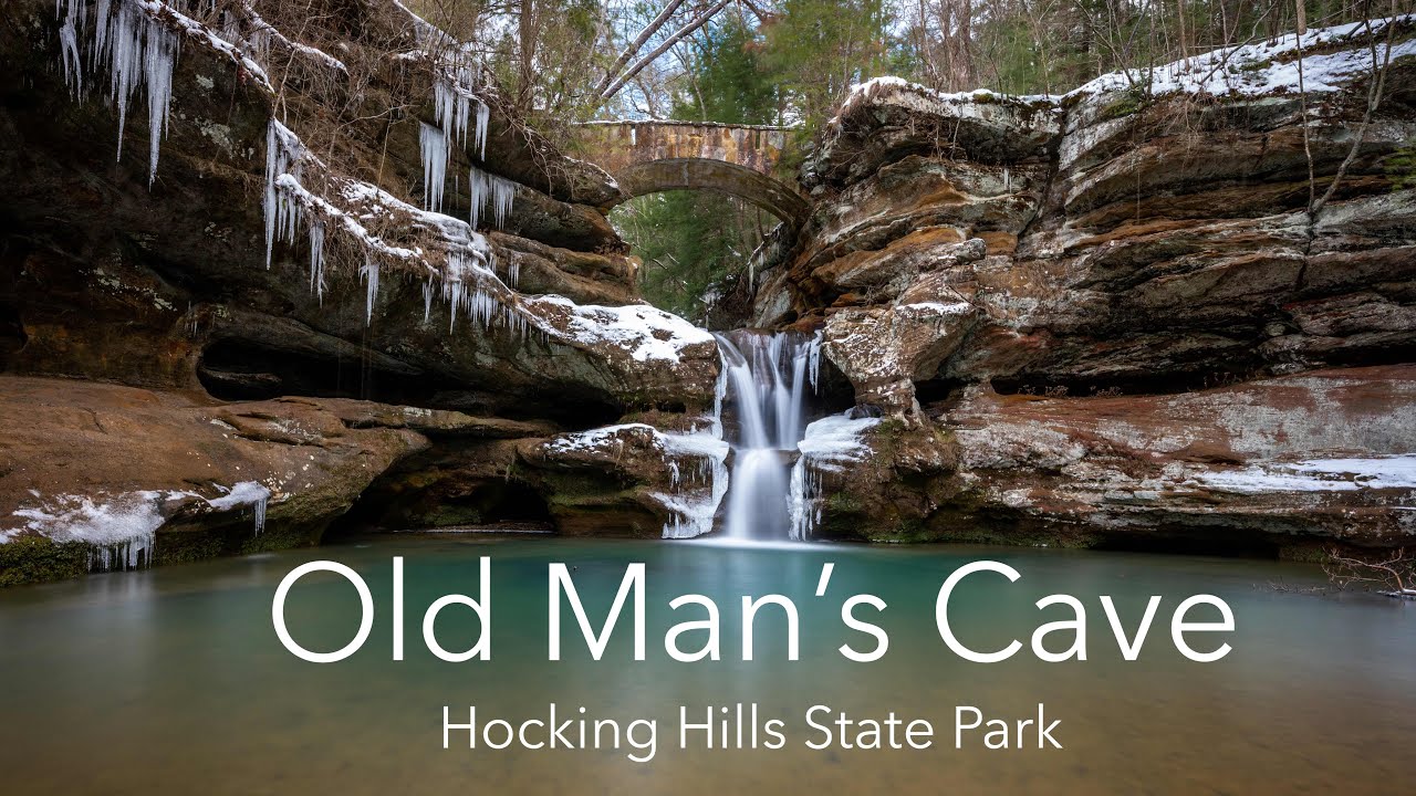 Winter Hiking Old Mans Cave After Ice Storm - Hocking Hills State Park Ohio