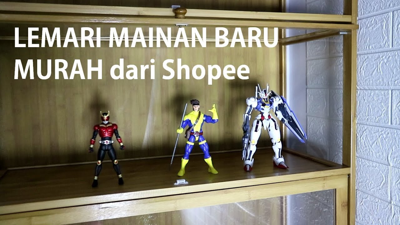 Review lemari pajangan display Mainan kaca akrilik dari shopee