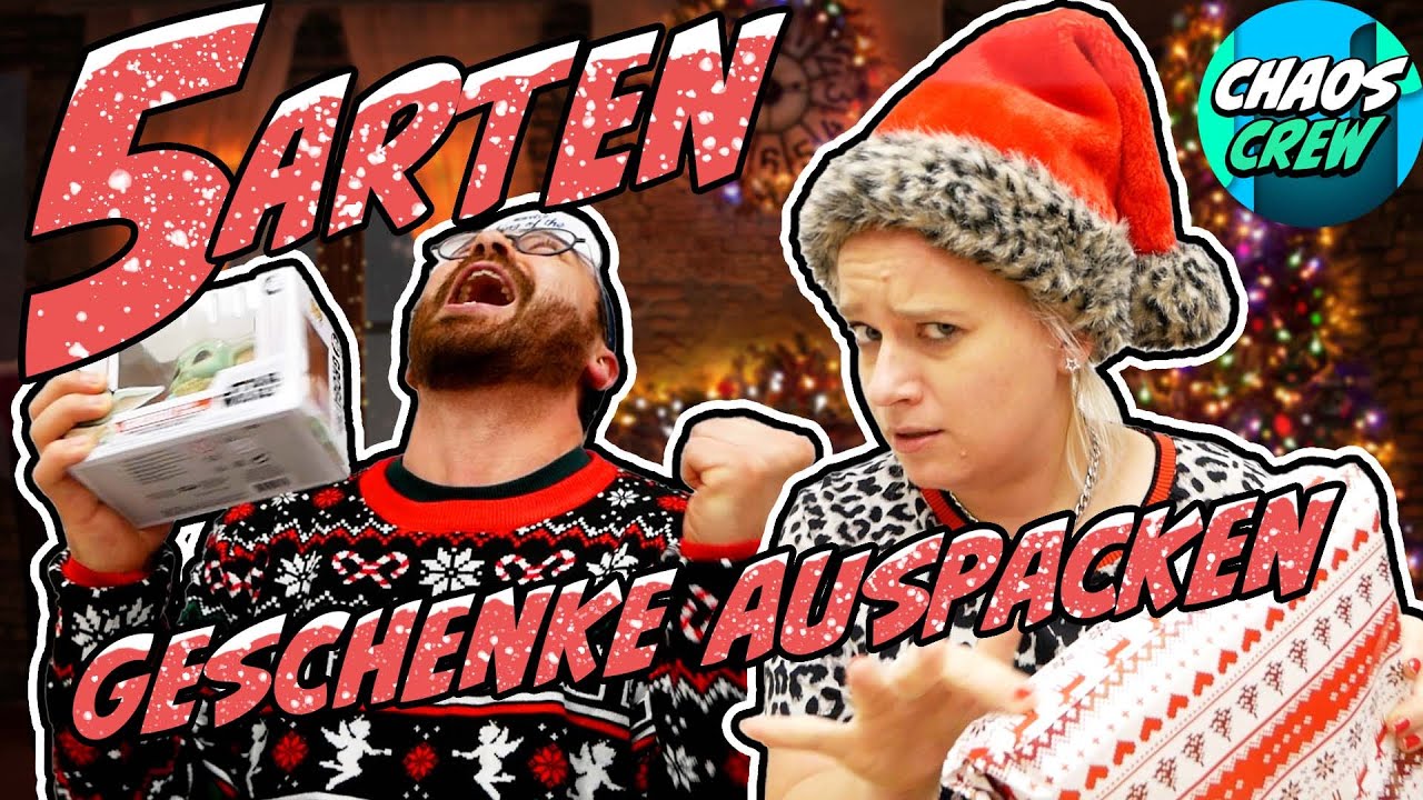 5 ARTEN VON GESCHENKE AUSPACKEN! Chaos Crew mit Eva und Donny