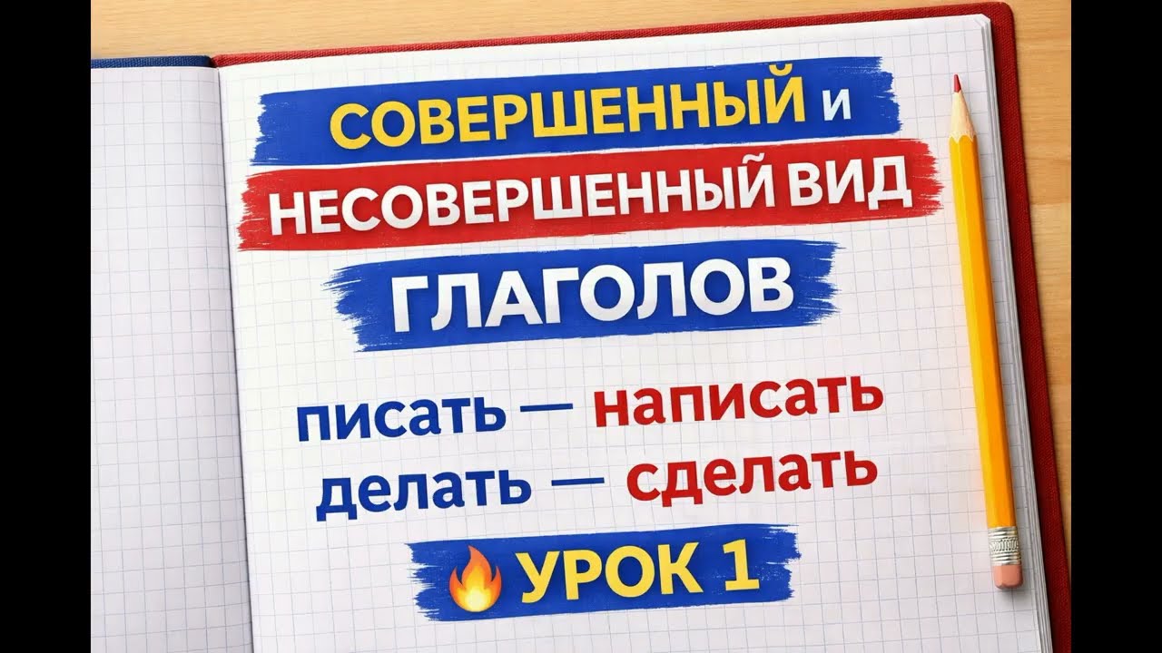 Совершенный и несовершенный вид глаголов. Урок 1 #русскийязык#урокирусского#грамматика