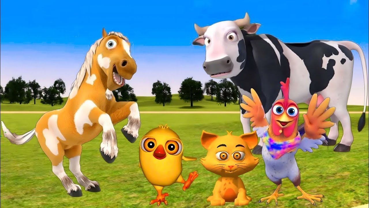 Toro vs Tractor 🚜🐂 | El Pollito Escapa en la Granja | 3D Farm Adventure