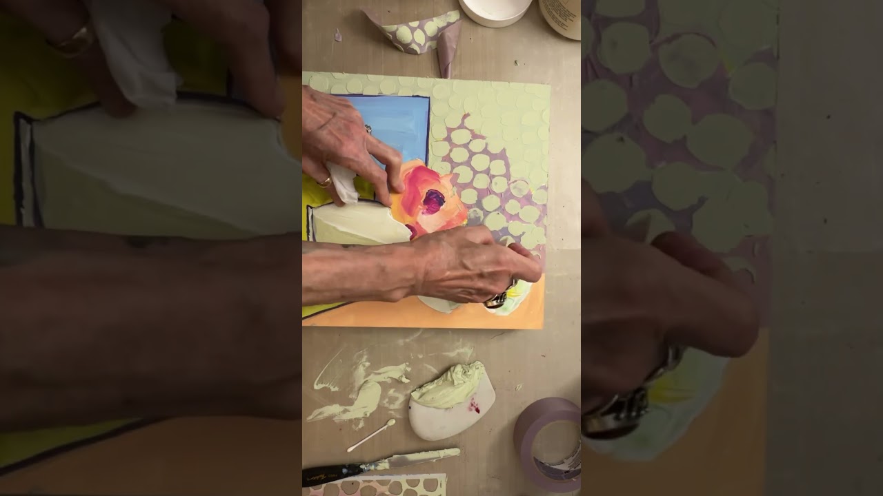 Texture and stencils #stencilart #stencil #arttutorials