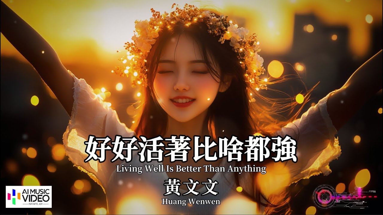【高清MV】黃文文 - 好好活著比啥都強【Pinyin + Eng Sub | AI音樂視頻 | 繁體拼音英文動態字幕】 Huang Wenwen 【黄文文  -  好好活着比啥都强】
