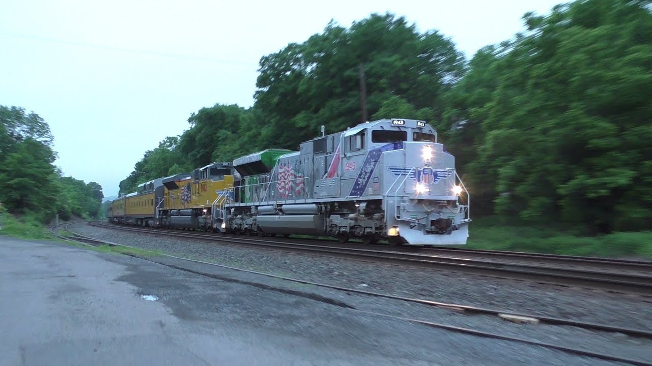 Union Pacific HD 60fps: Office Car Special (NS 066) @ Prospect Avenue w/ SD70ACe 1943 (5/31/18)
