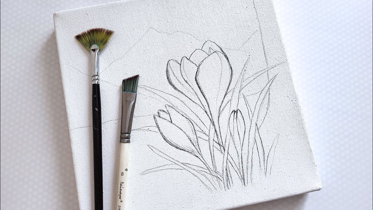 Spring Flowers In The Mountains / Acrylic Painting / Step by step