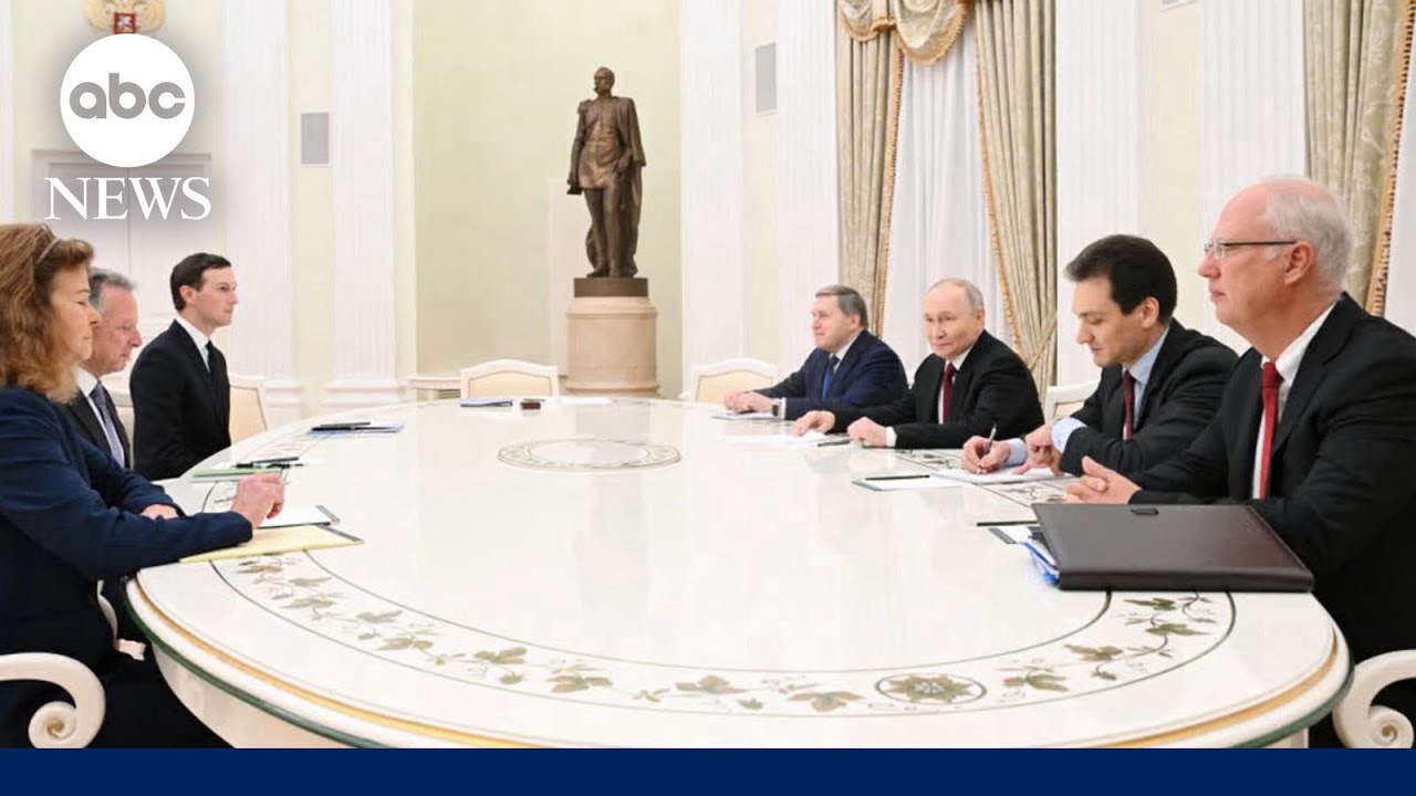 Special Envoy Steve Witkoff meets with Putin to discuss U.S.-backed peace deal