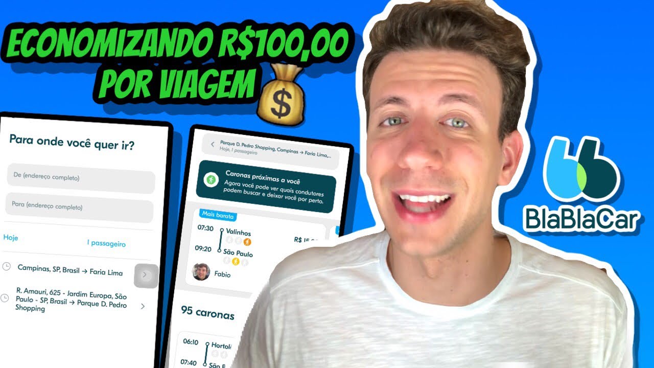 Como usar o BLABLACAR pra ECONOMIZAR e VIAJAR MAIS | Como FUNCIONA o app de caronas