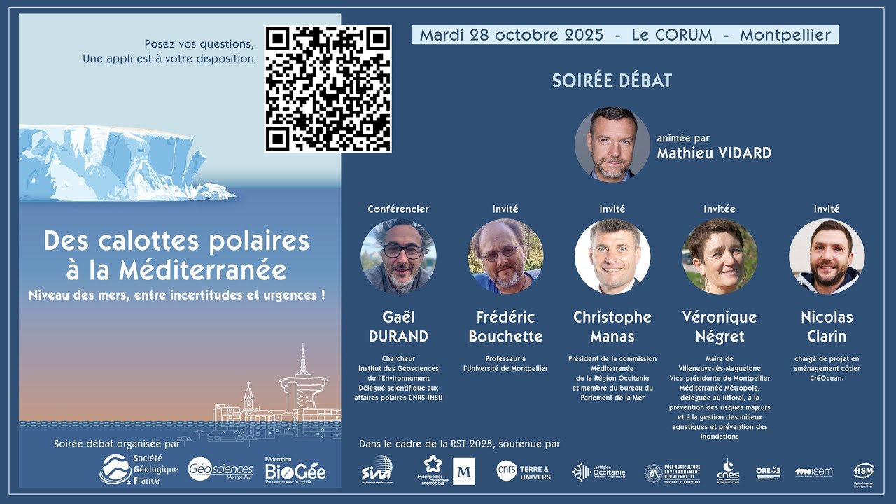 Des calottes polaires à la Méditerranée : Niveau des mers, entre incertitudes et urgences ! RST 2025