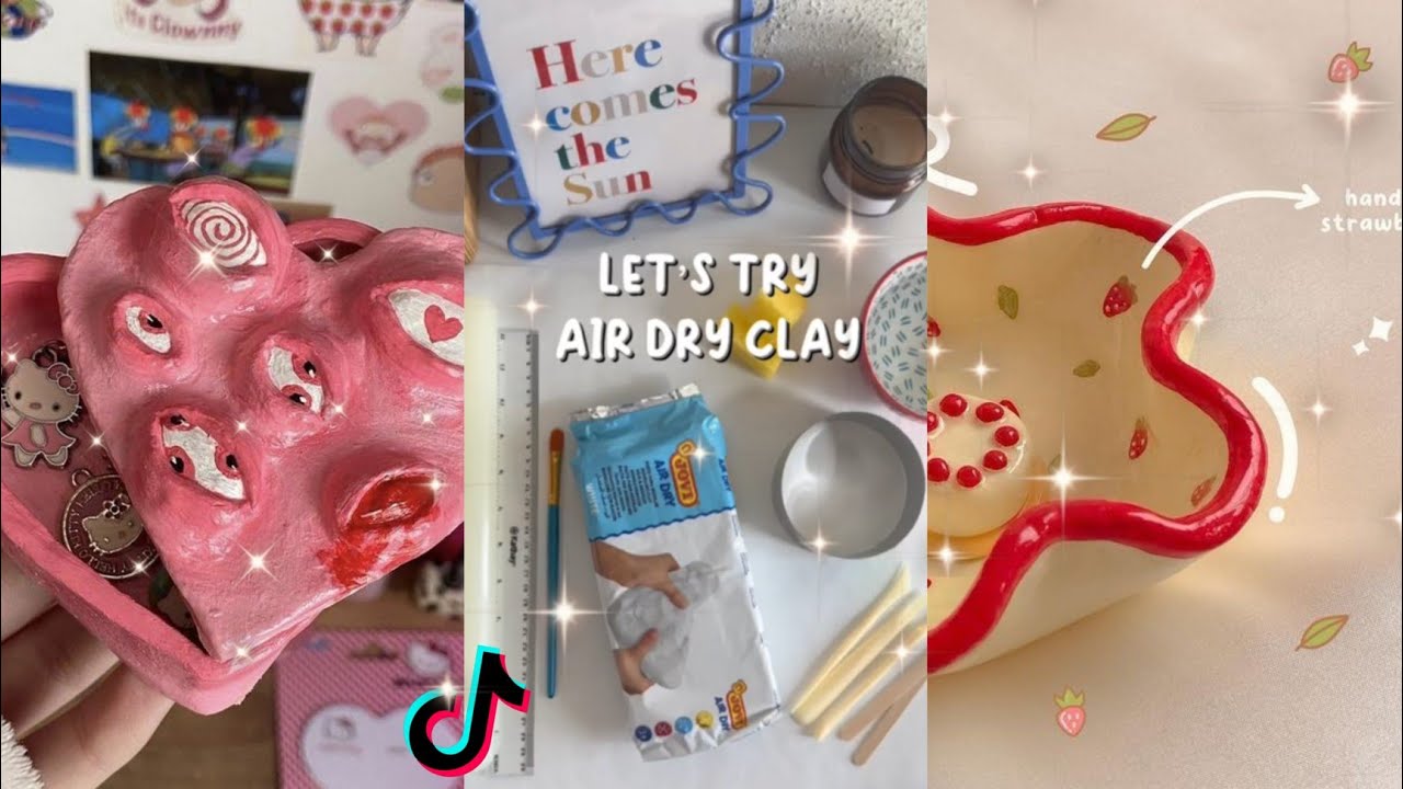 DIY cute clay art tik tok compilation