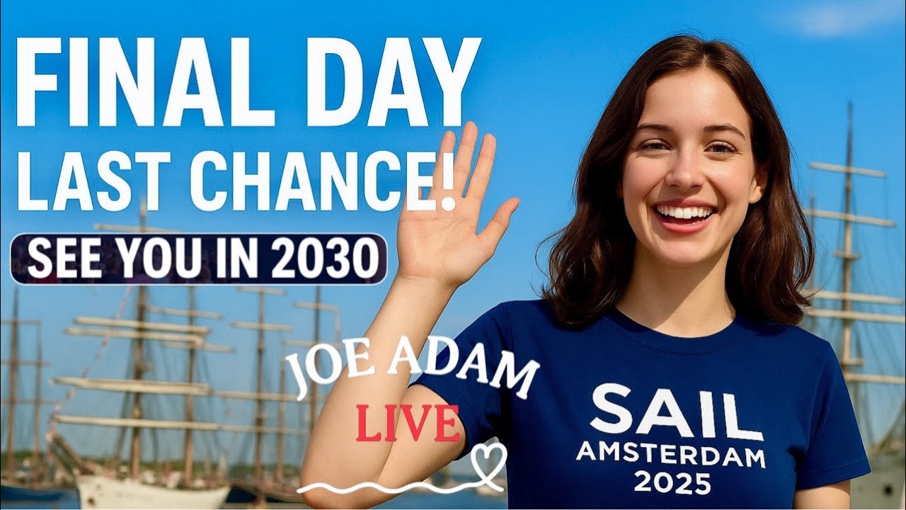 🔴 LIVE: FINAL DAY of SAIL Amsterdam 2025 ⛵️ + Walking Tour Through Amsterdam City Vibes 🌆🚶