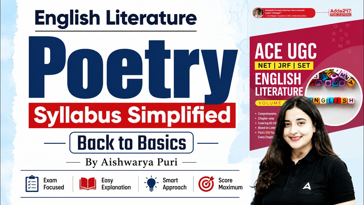 UGC NET English Literature | UGC NET English Unit 2 Poetry | UGC NET English By Aishwarya Puri
