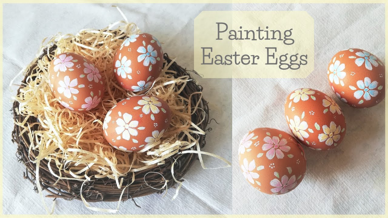 Painting Easter Eggs Using Acrylic Paint🐣| Easter Crafts