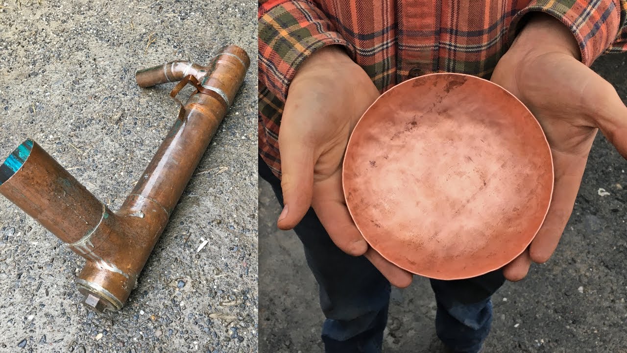 Making a Copper Bowl from Old Pipes
