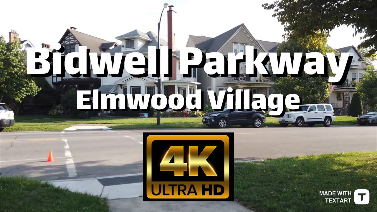 【4K】Bidwell Parkway - Elmwood Village - Buffalo - Day Walk
