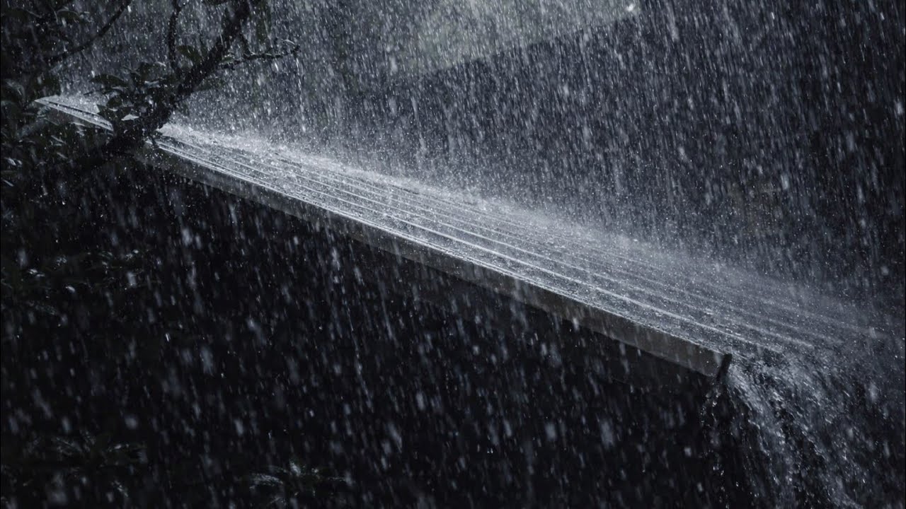 Heavy Rain on Metal Roof for Deep Sleep 🌧️ Relaxing Rain Sounds, Insomnia Relief & Study Ambience